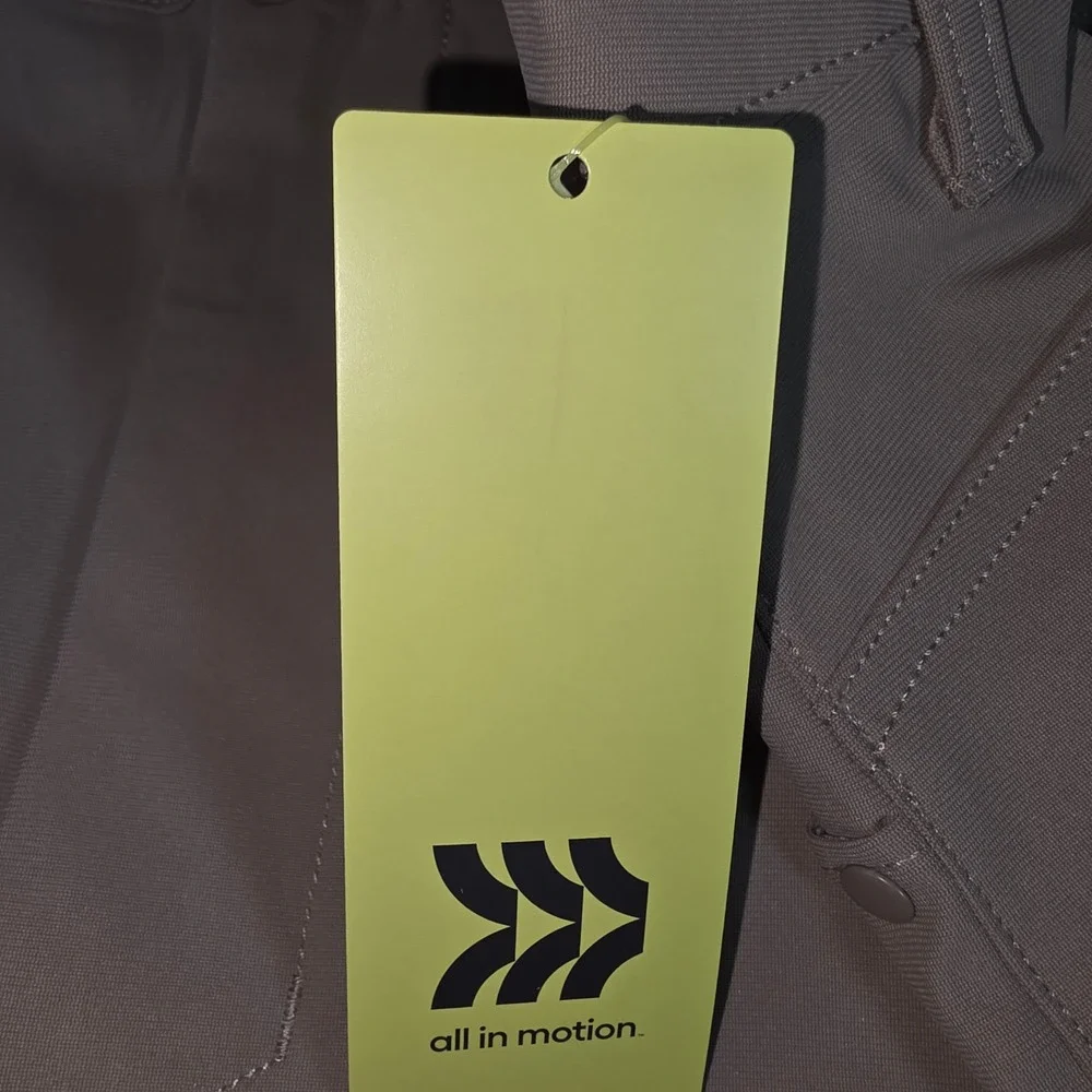 All in Motion Mens Golf Pants Tan 36x32 Recycled Polyester Stretch PID-3G91G4